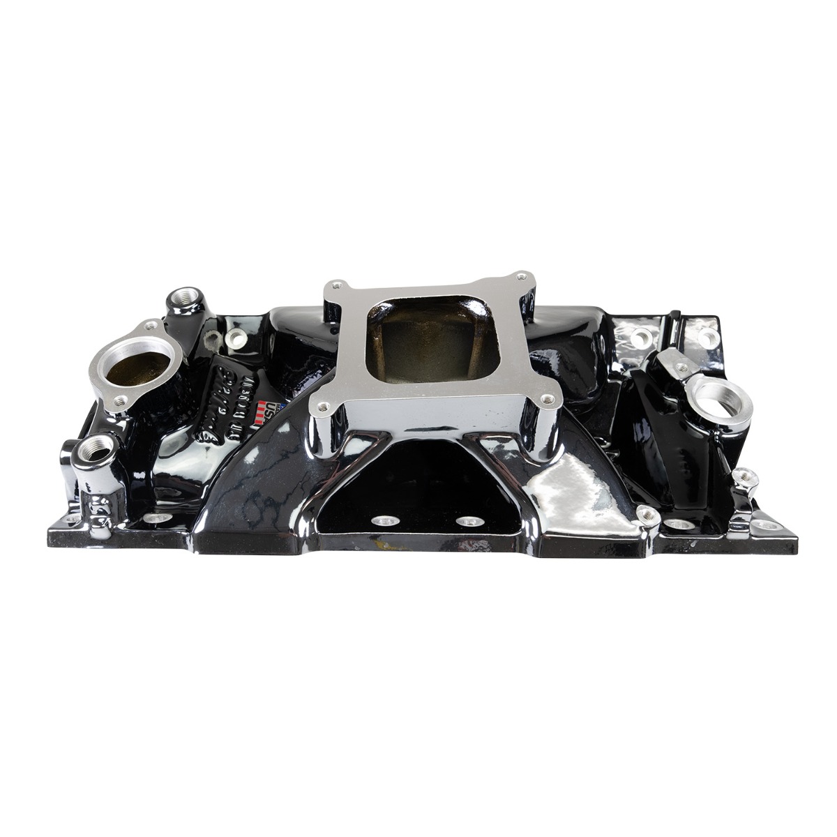 Edelbrock 2975-BP Victor Jr. 23 Degree Black Plasma Intake Manifold Small-Block Chevy